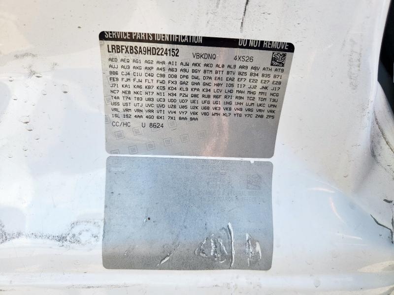 LRBFXBSA9HD224152 - 2017 BUICK ENVISION ESSENCE WHITE photo 14