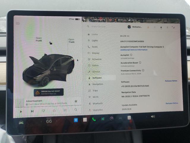 5YJYGDEE5MF241859 - 2021 TESLA MODEL Y 黑色 照片 9