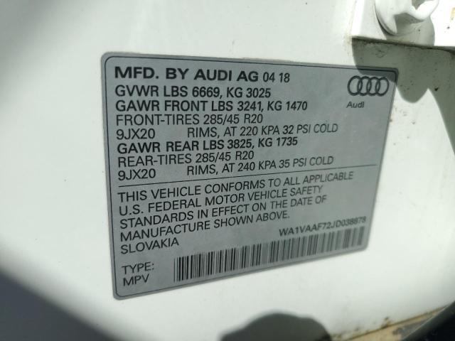 WA1VAAF72JD038878 - 2018 AUDI Q7 PRESTIGE Ağ foto 14