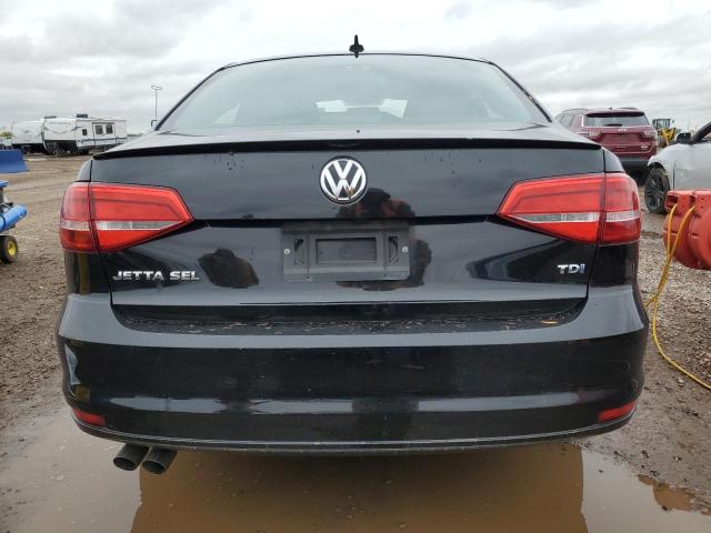 3VWLA7AJ8FM236392 - 2015 VOLKSWAGEN JETTA TDI BLACK photo 6