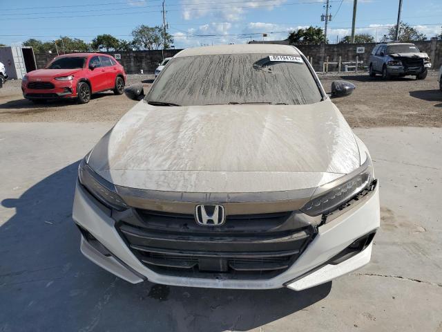 1HGCV1F43NA096031 - 2022 HONDA ACCORD SPORT SE WHITE photo 5