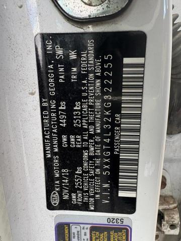 5XXGT4L32KG322255 - 2019 KIA OPTIMA LX 白色 照片 10