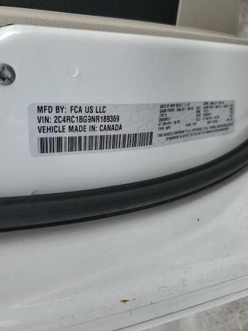 2C4RC1BG9NR189369 - 2022 CHRYSLER PACIFICA TOURING L WHITE photo 13