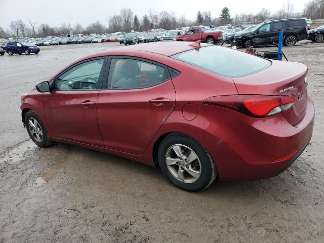 5NPDH4AE8EH541349 - 2014 HYUNDAI ELANTRA SE RED photo 2