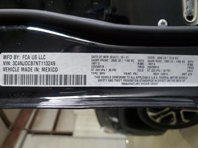 3C4NJDCB7NT113249 - 2022 JEEP COMPASS LIMITED BLACK photo 13