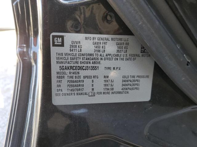5GAKRCED6CJ313551 - 2012 BUICK ENCLAVE GRAY photo 14