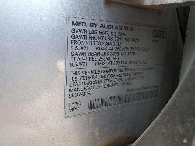 WA1VAAF79KD011808 - 2019 AUDI Q7 PRESTIGE 银色 照片 13