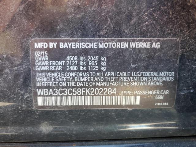 WBA3C3C58FK202284 - 2015 BMW 320 I XDRIVE BLACK photo 12