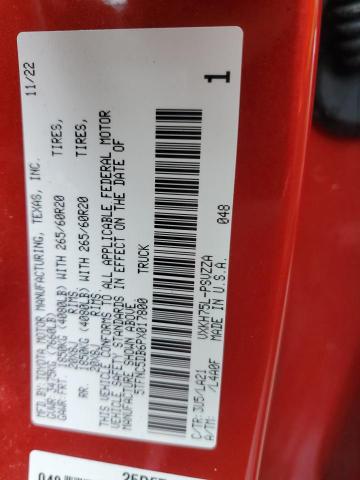 5TFNC5DB6PX017800 - 2023 TOYOTA TUNDRA CREWMAX PLATINUM 红色 照片 12