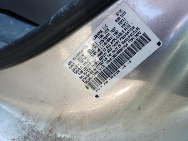 5FNRL38286B008704 - 2006 HONDA ODYSSEY LX BEIGE photo 12