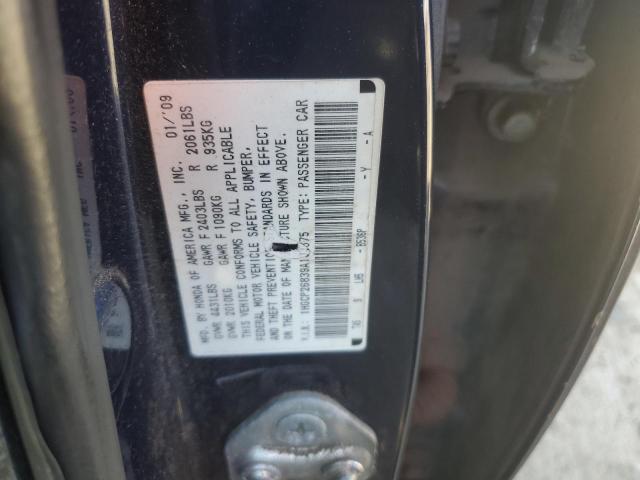 1HGCP26839A103875 - 2009 HONDA ACCORD EXL 蓝色 照片 12