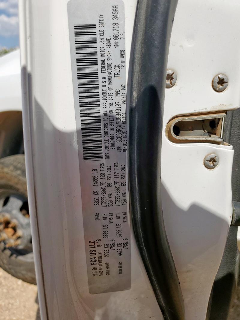 3C63RRGL5JG343107 - 2018 RAM 3500 ST Beyaz fotoğraf 13