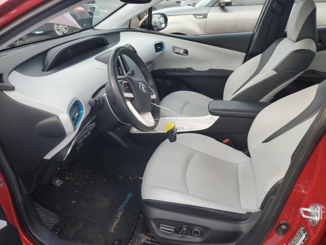 JTDKARFP4H3004335 - 2017 TOYOTA PRIUS PRIM RED photo 7