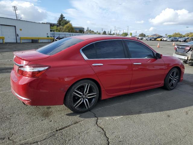 1HGCR2F50GA150908 - 2016 HONDA ACCORD SPORT Czerwony zdjęcie 3