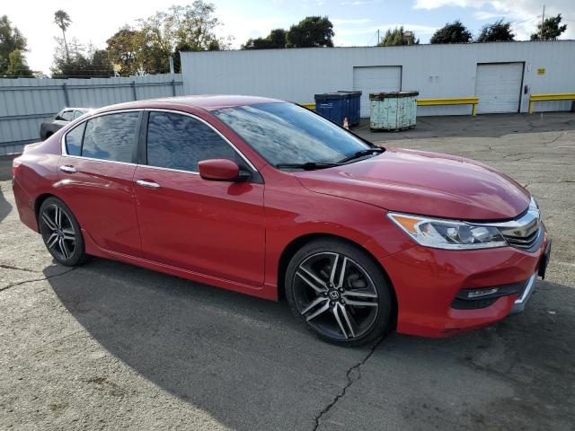 1HGCR2F50GA150908 - 2016 HONDA ACCORD SPORT Czerwony zdjęcie 4