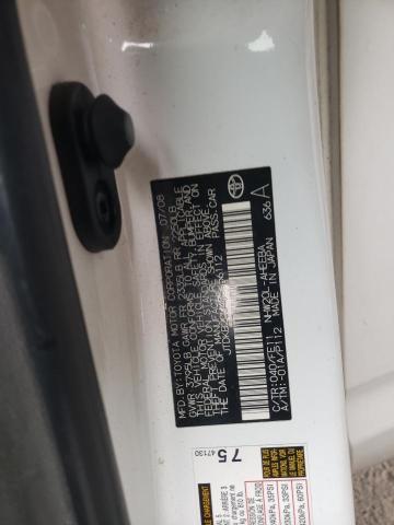 JTDKB20U483456112 - 2008 TOYOTA PRIUS WHITE photo 12