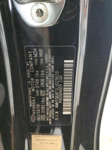 KMHTG6AF1LU029613 - 2020 HYUNDAI VELOSTER BASE Чорний фото 12