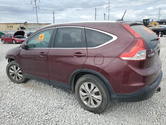 5J6RM4H71DL002777 - 2013 HONDA CR-V EXL MAROON photo 2