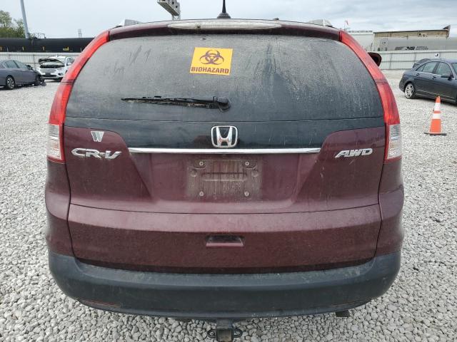 5J6RM4H71DL002777 - 2013 HONDA CR-V EXL MAROON photo 6
