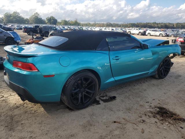 2G1FD3D31F9287280 - 2015 CHEVROLET CAMARO LT 青绿色 照片 3