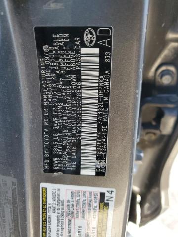 2T1KR32E65C378846 - 2005 TOYOTA COROLLA MA XR GRAY photo 13