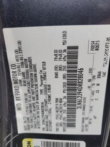 3LN6L2J94DR828046 - 2013 LINCOLN MKZ GRAY photo 12