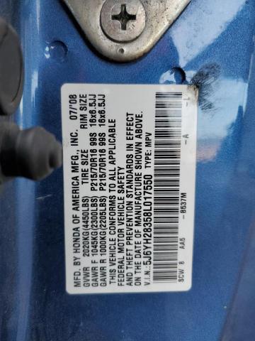 5J6YH28358L017550 - 2008 HONDA ELEMENT LX Mavi foto 13