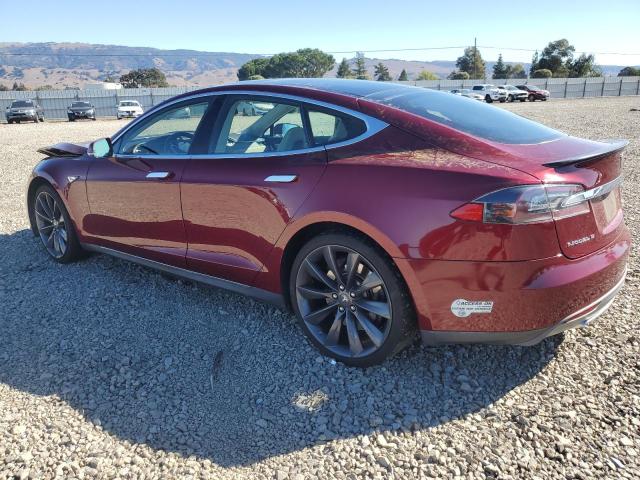 5YJSA1DP8CFS00780 - 2012 TESLA MODEL S Czerwony zdjęcie 2