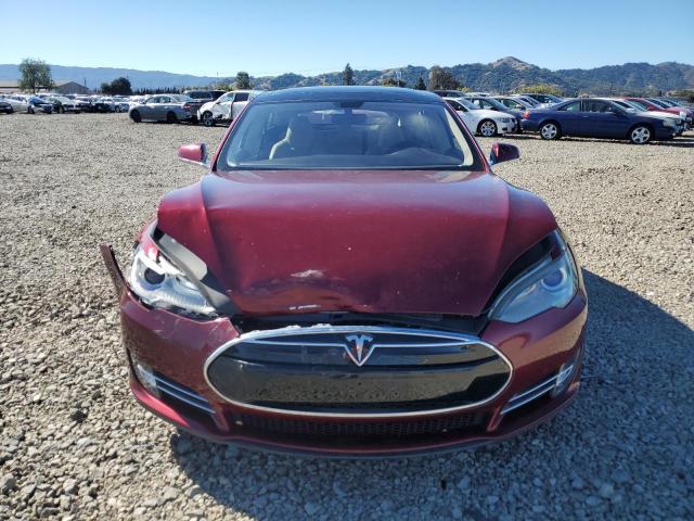 5YJSA1DP8CFS00780 - 2012 TESLA MODEL S Czerwony zdjęcie 5