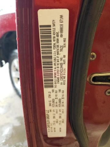 1C6RD7GT4CS124499 - 2012 DODGE RAM 1500 SLT 勃艮第红 照片 12