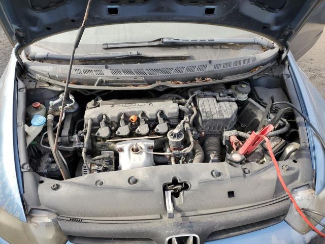 2HGFG12648H524077 - 2008 HONDA CIVIC LX BLUE photo 11