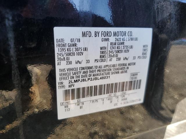 2LMPJ8LP2JBL48031 - 2018 LINCOLN MKX RESERVE Negro foto 14