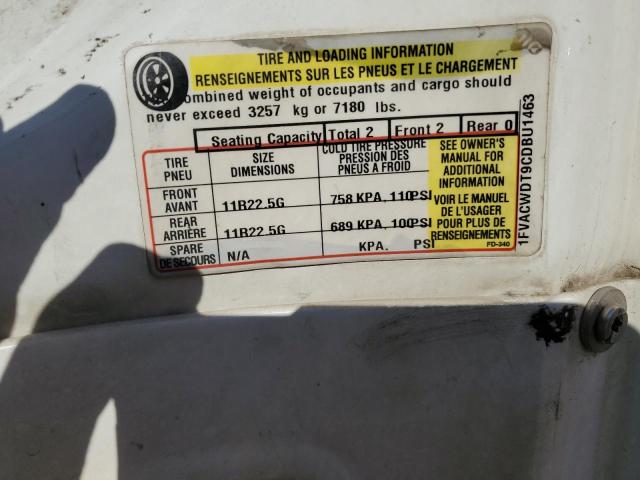 1FVACWDT9CDBU1463 - 2012 FREIGHTLINER M2 106 MEDIUM DUTY WHITE photo 10