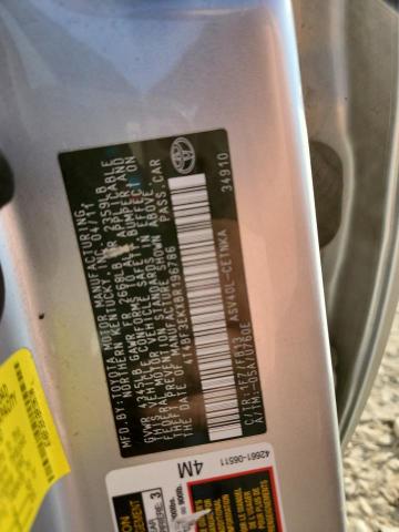 4T4BF3EKXBR196786 - 2011 TOYOTA CAMRY BASE Srebrny zdjęcie 12