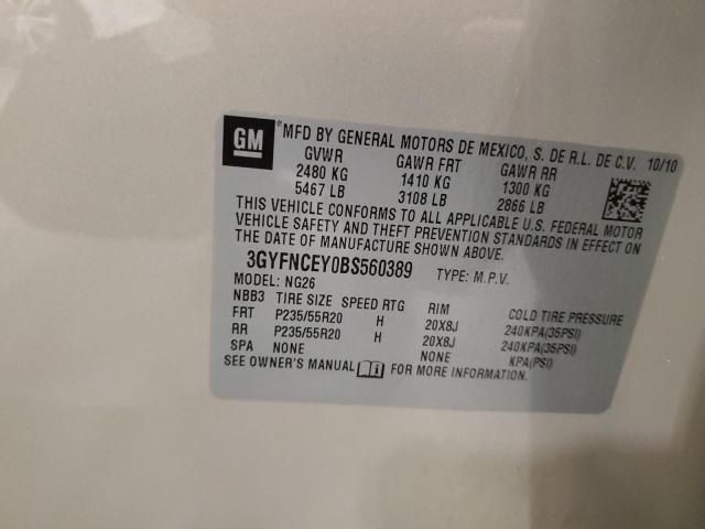 3GYFNCEY0BS560389 - 2011 CADILLAC SRX PREMIUM COLLECTION GOLD photo 13