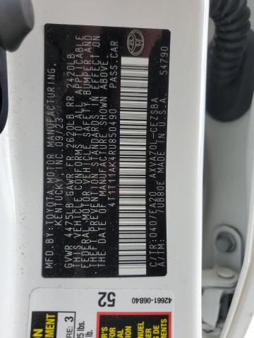 4T1T11AK4RU850490 - 2024 TOYOTA CAMRY SE NIGHT SHADE WHITE photo 12