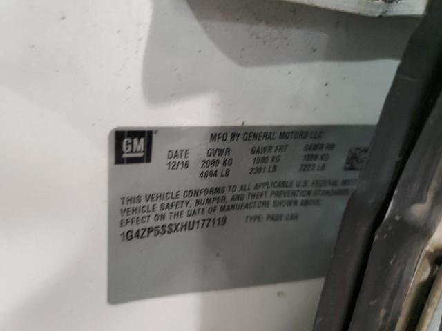 1G4ZP5SSXHU177119 - 2017 BUICK LACROSSE ESSENCE WHITE photo 12