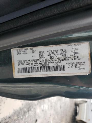 4TASM92N5XZ417982 - 1999 TOYOTA TACOMA XTRACAB PRERUNNER მწვანე ფოტო 12