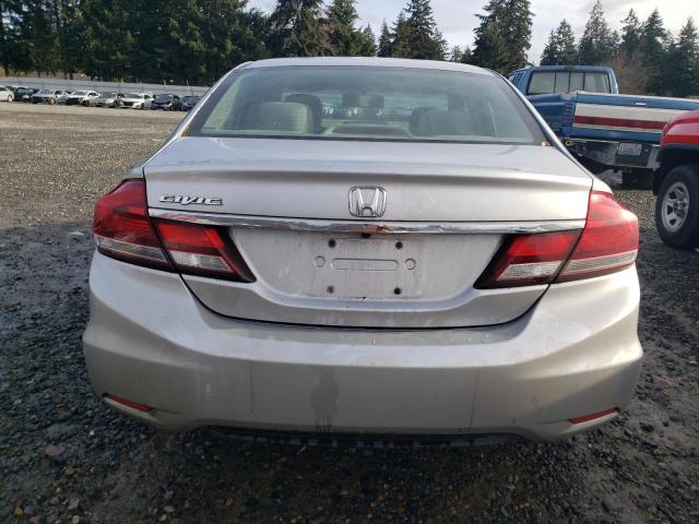 19XFB2F92DE229475 - 2013 HONDA CIVIC EXL ვერცხლისფერი ფოტო 6