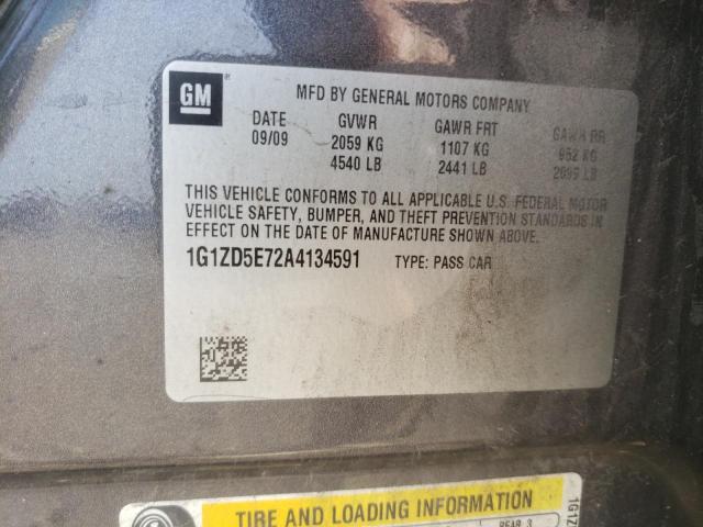 1G1ZD5E72A4134591 - 2010 CHEVROLET MALIBU 2LT 灰色 照片 12