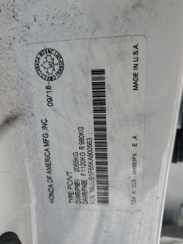 19UUB1F65KA800563 - 2019 ACURA TLX TECHNOLOGY 白色 照片 12