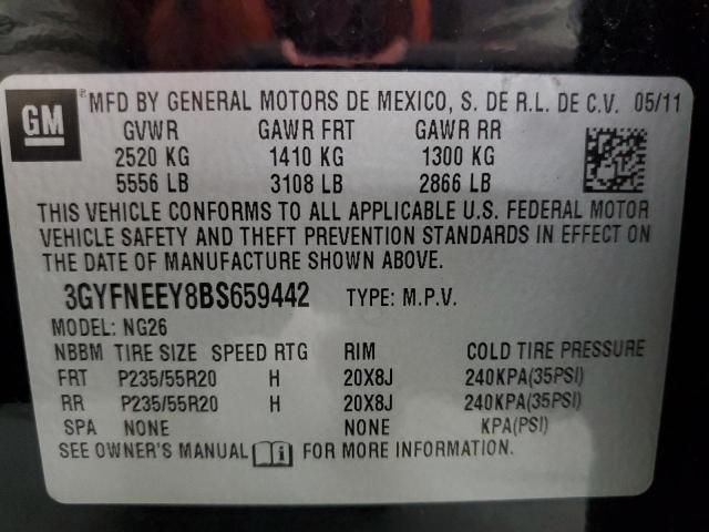 3GYFNEEY8BS659442 - 2011 CADILLAC SRX PERFORMANCE COLLECTION Noir photo 13