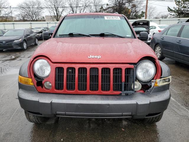 1J4GL48K36W147741 - 2006 JEEP LIBERTY SPORT RED photo 5