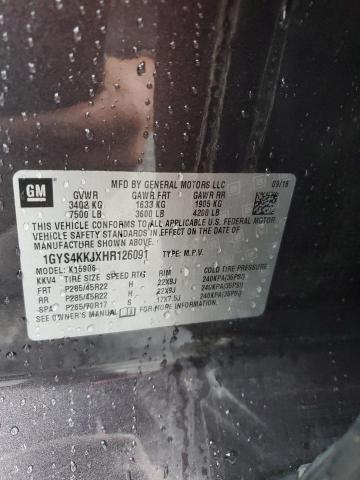 1GYS4KKJXHR126091 - 2017 CADILLAC ESCALADE ESV PLATINUM გრაფიტი ფოტო 14