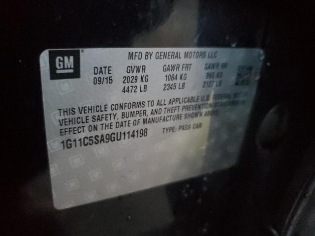 1G11C5SA9GU114198 - 2016 CHEVROLET MALIBU LIM LT 黑色 照片 12