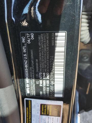 55SWF4KB0HU223794 - 2017 MERCEDES-BENZ C 300 4MATIC BLACK photo 12