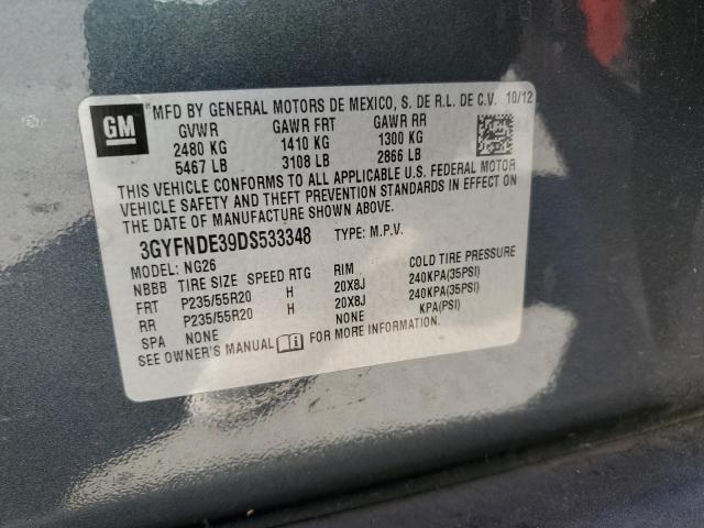 3GYFNDE39DS533348 - 2013 CADILLAC SRX PERFORMANCE COLLECTION Noir photo 12