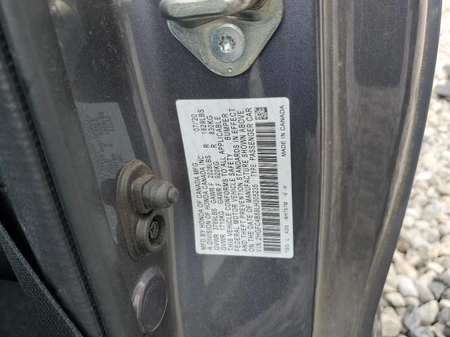 2HGFC4B89LH305235 - 2020 HONDA CIVIC SPORT GRAY photo 12