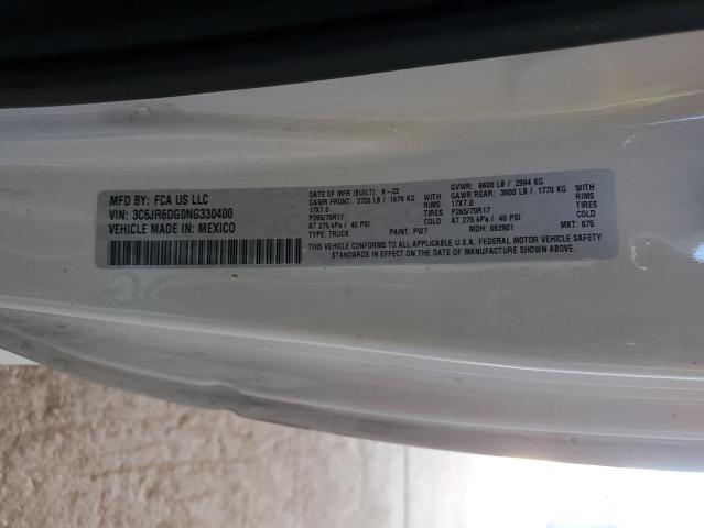 3C6JR6DG0NG330400 - 2022 RAM 1500 CLASS TRADESMAN WHITE photo 12