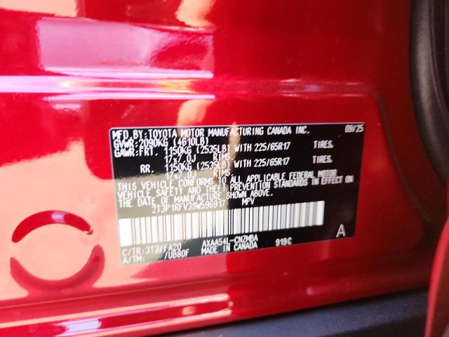 2T3P1RFV3SW596917 - 2025 TOYOTA RAV4 XLE RED photo 12